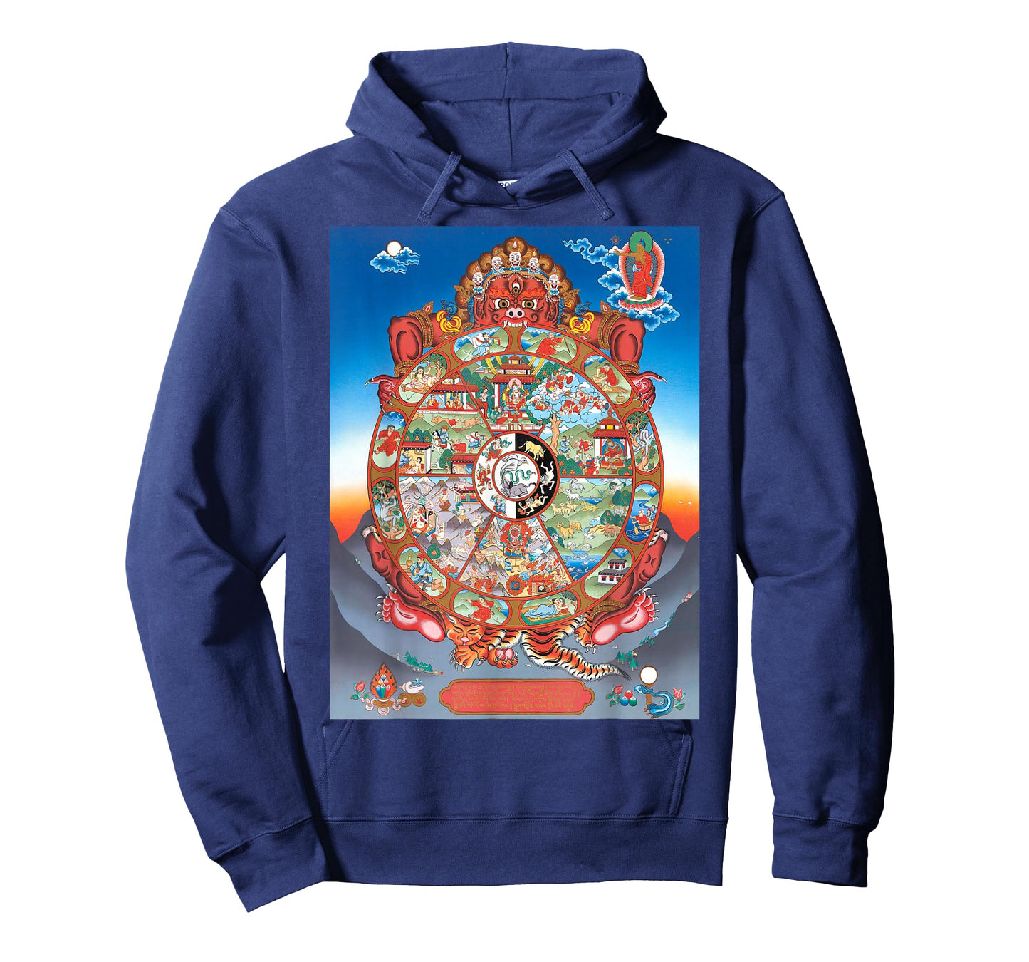 Tibetan Thangka, Samsara, Mandala, Wheel of Life, Buddhist T-Shirt