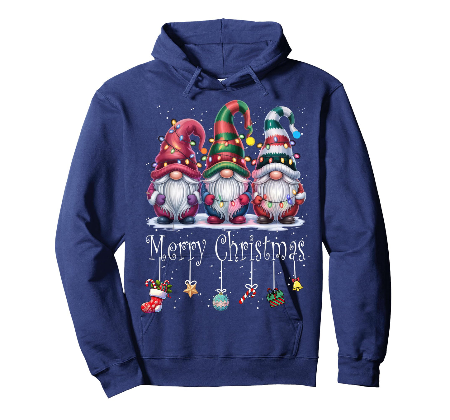 Funny Christmas Gnome Family Matching Outfit Holiday Lights T-Shirt