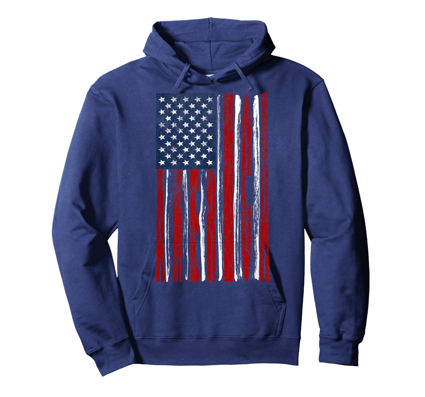 USA Flag with AMERICA as Red Stripes July 4 Independence Women Kids Men T-Shirt