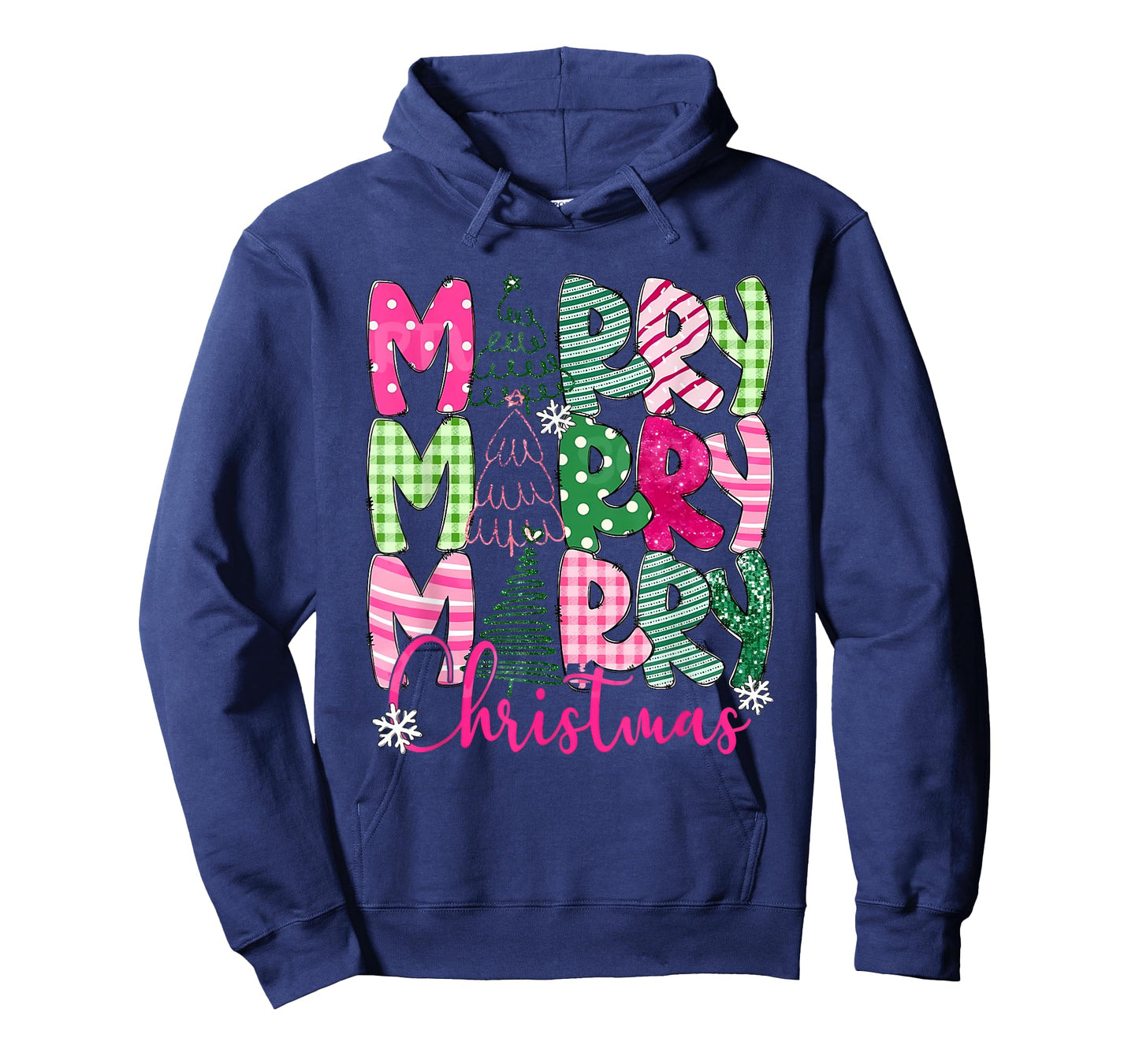 Cute Merry Christmas Fonts Santa T-Shirt