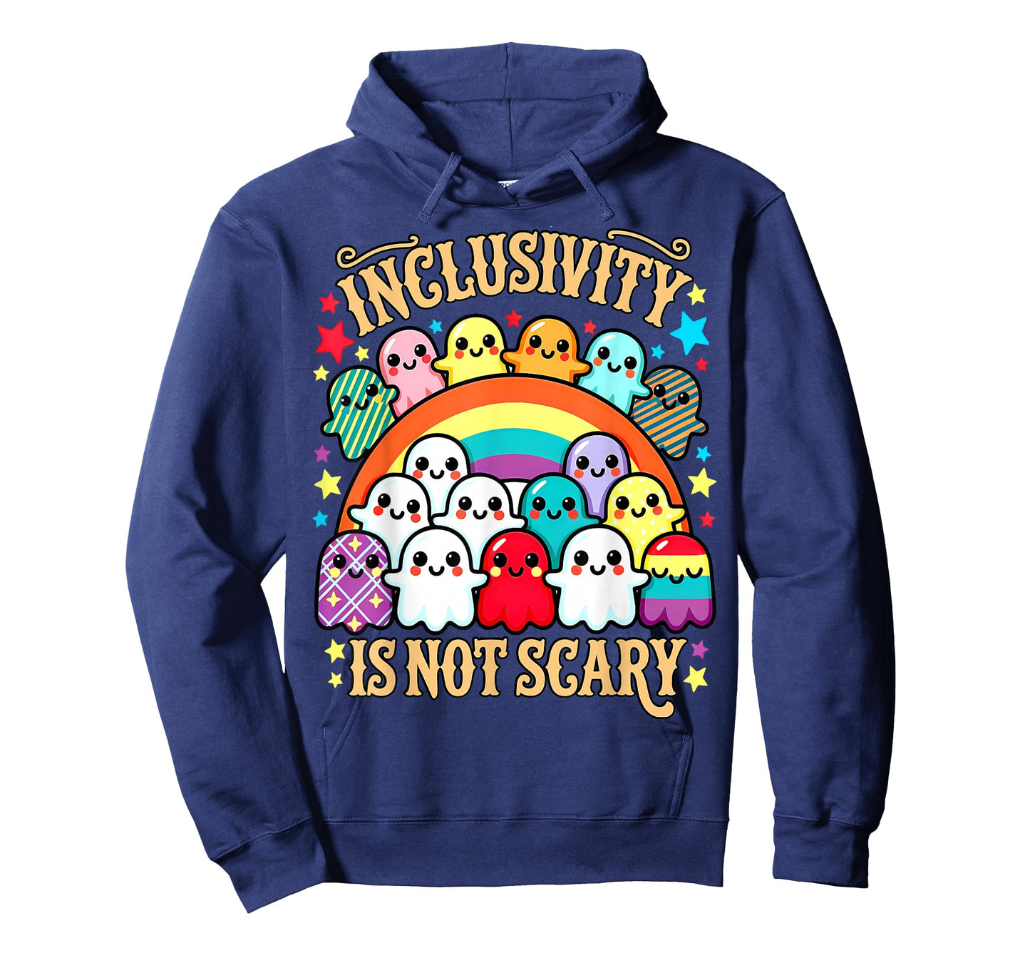 Inclusivity Is Not Scary โ Cute Ghost Halloween T-Shirt