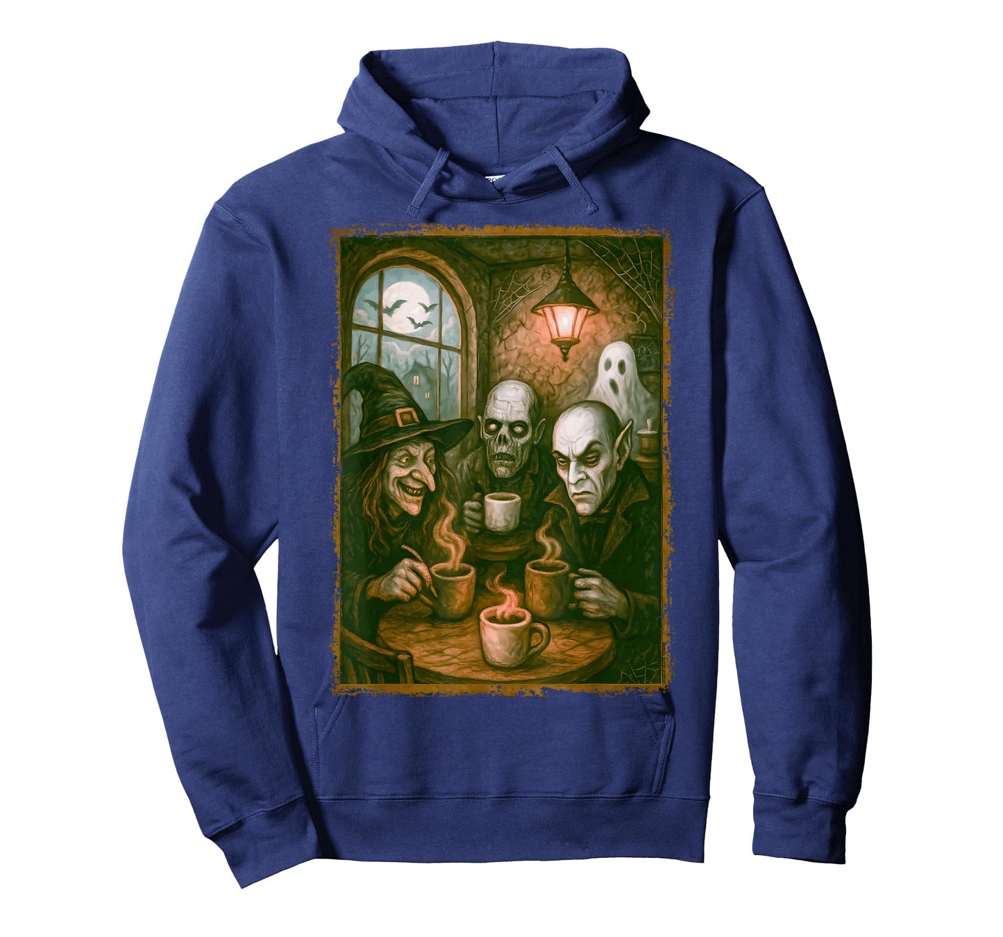 Monsters in Coffee Shop Coffee Lovers Barista Halloween T-Shirt
