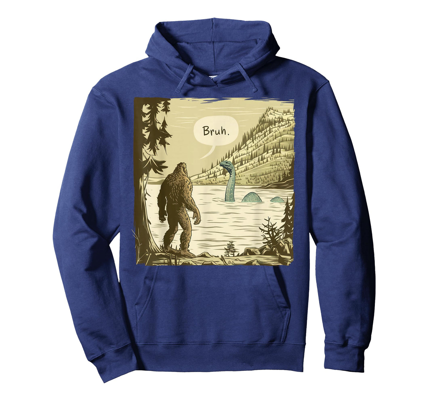 Bigfoot Sasquatch Loch Ness Monster Bruh T-Shirt