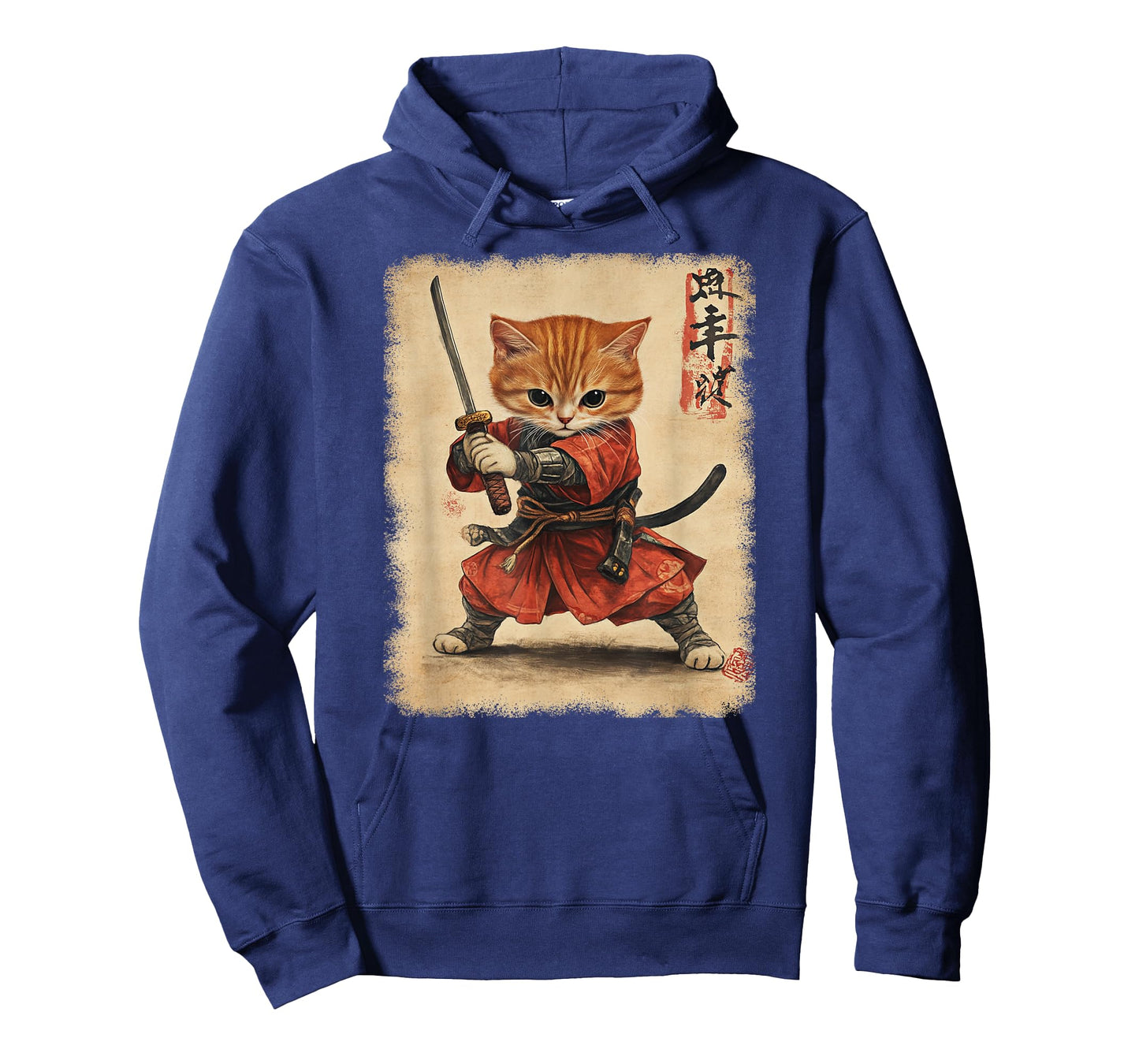 Japanese Samurai Kitten Kawaii Ninja Cat T-Shirt