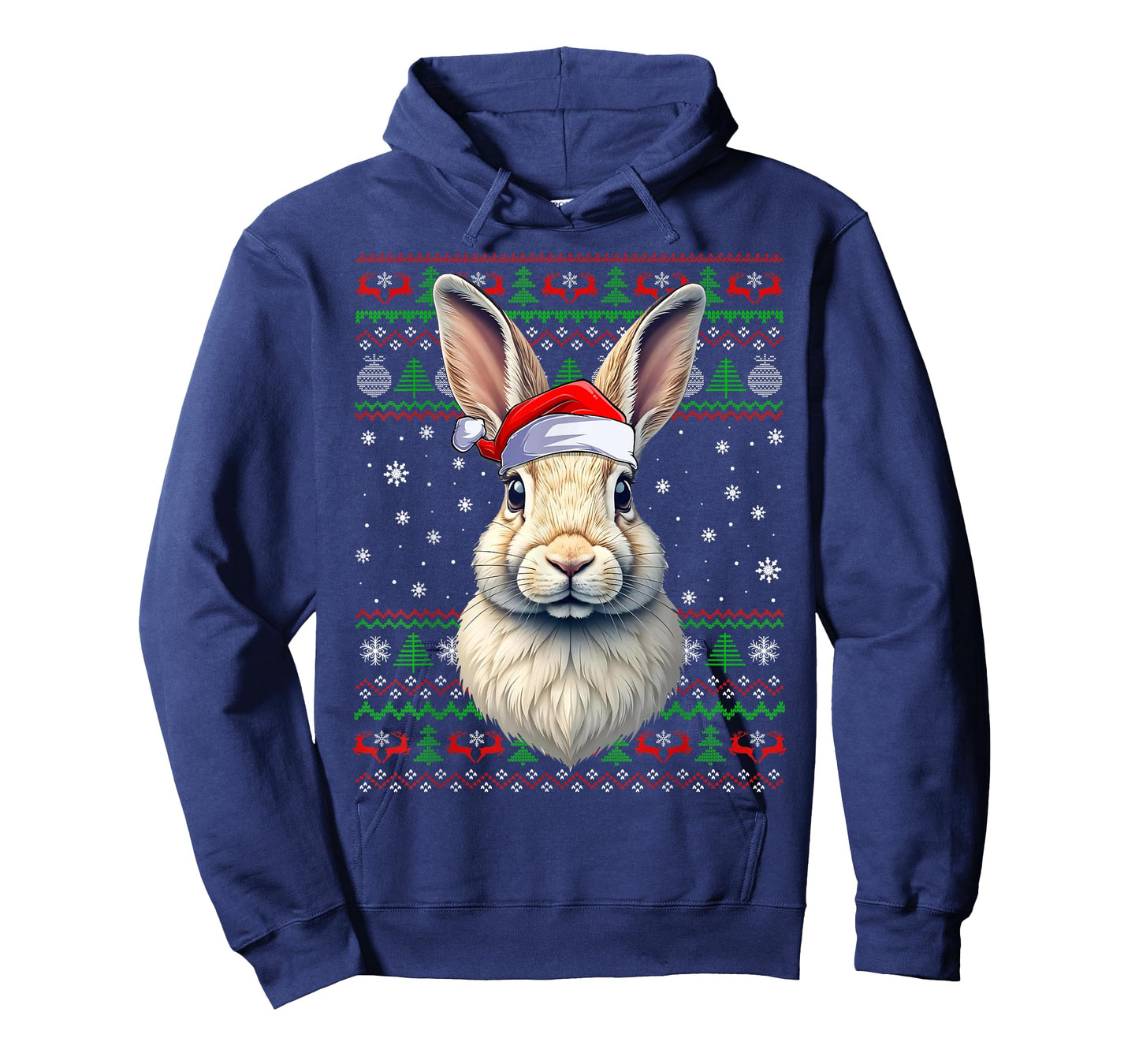 Rabbit Bunny Christmas Ugly Sweater Funny Santa Animal Xmas T-Shirt