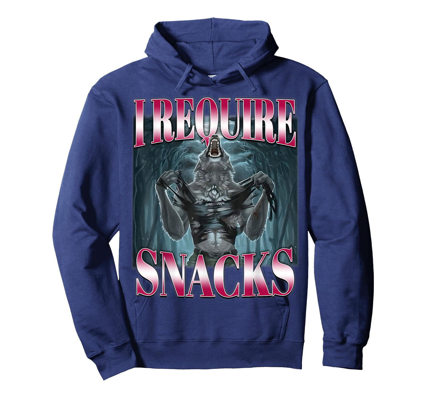 Alpha Wolf I Require Snacks Cringe Brainrot Unhinged Meme T-Shirt