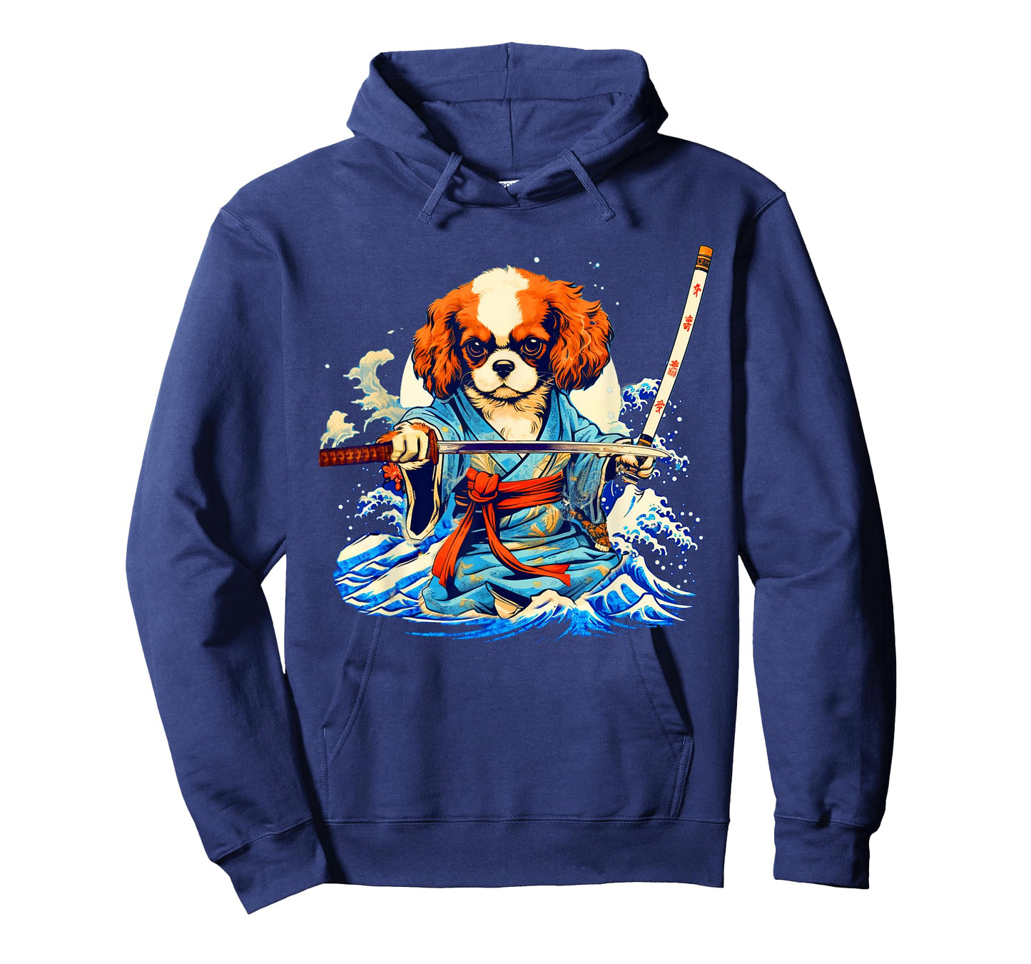 Cavalier King Charles Spaniel Dog Japanese Ukiyoe Art Ninja T-Shirt for Men Women Girls Kids