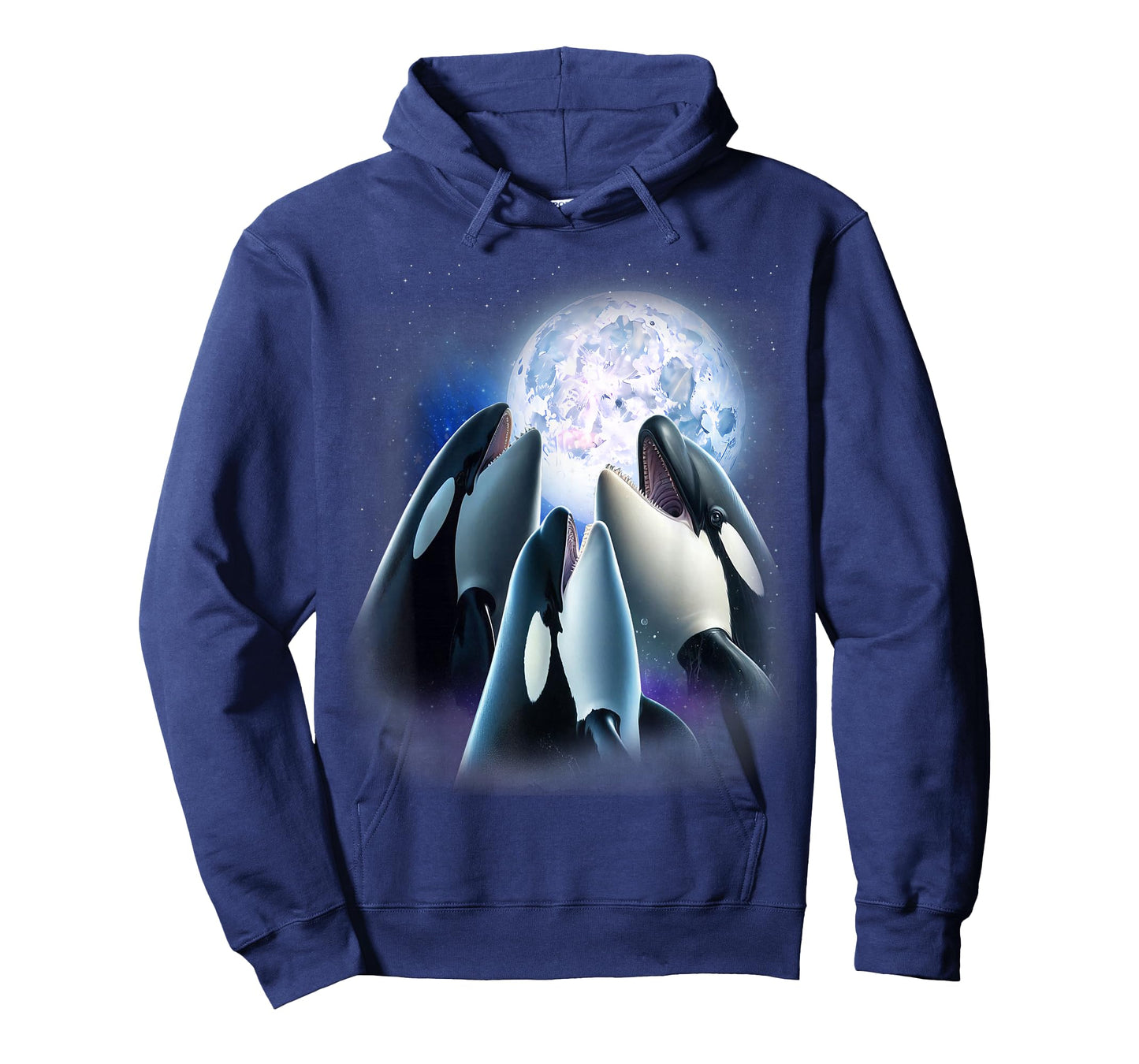 3 Orcas Howling At The Moon Funny Killer Whale Orca Lover T-Shirt