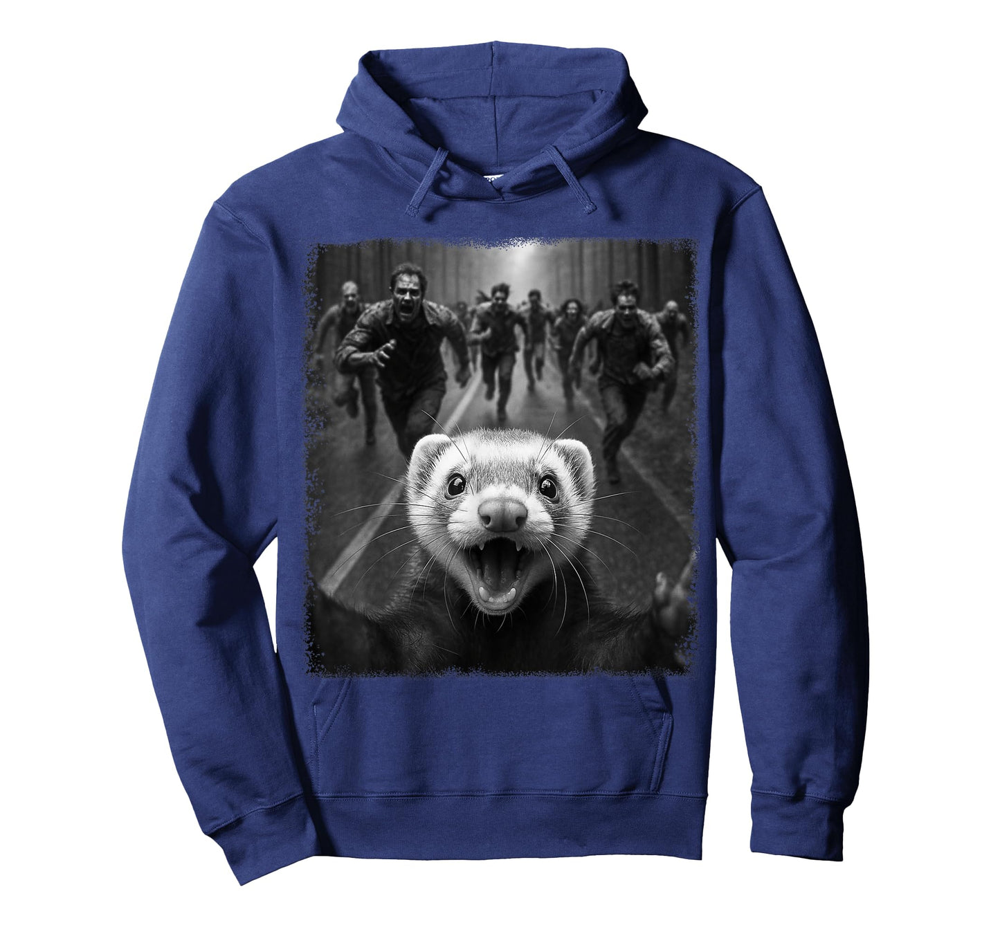 Funny Spooky Ferret Selfie With Creepy Halloween Zombies T-Shirt