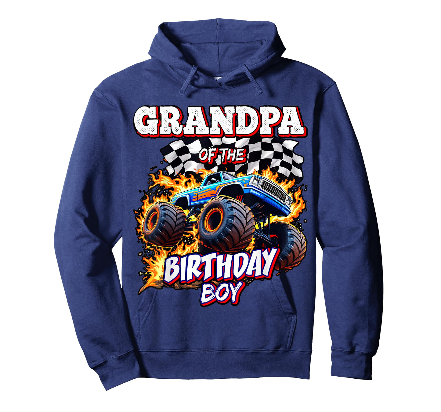 Grandpa of the Birthday Boy Monster Truck Birthday Party T-Shirt