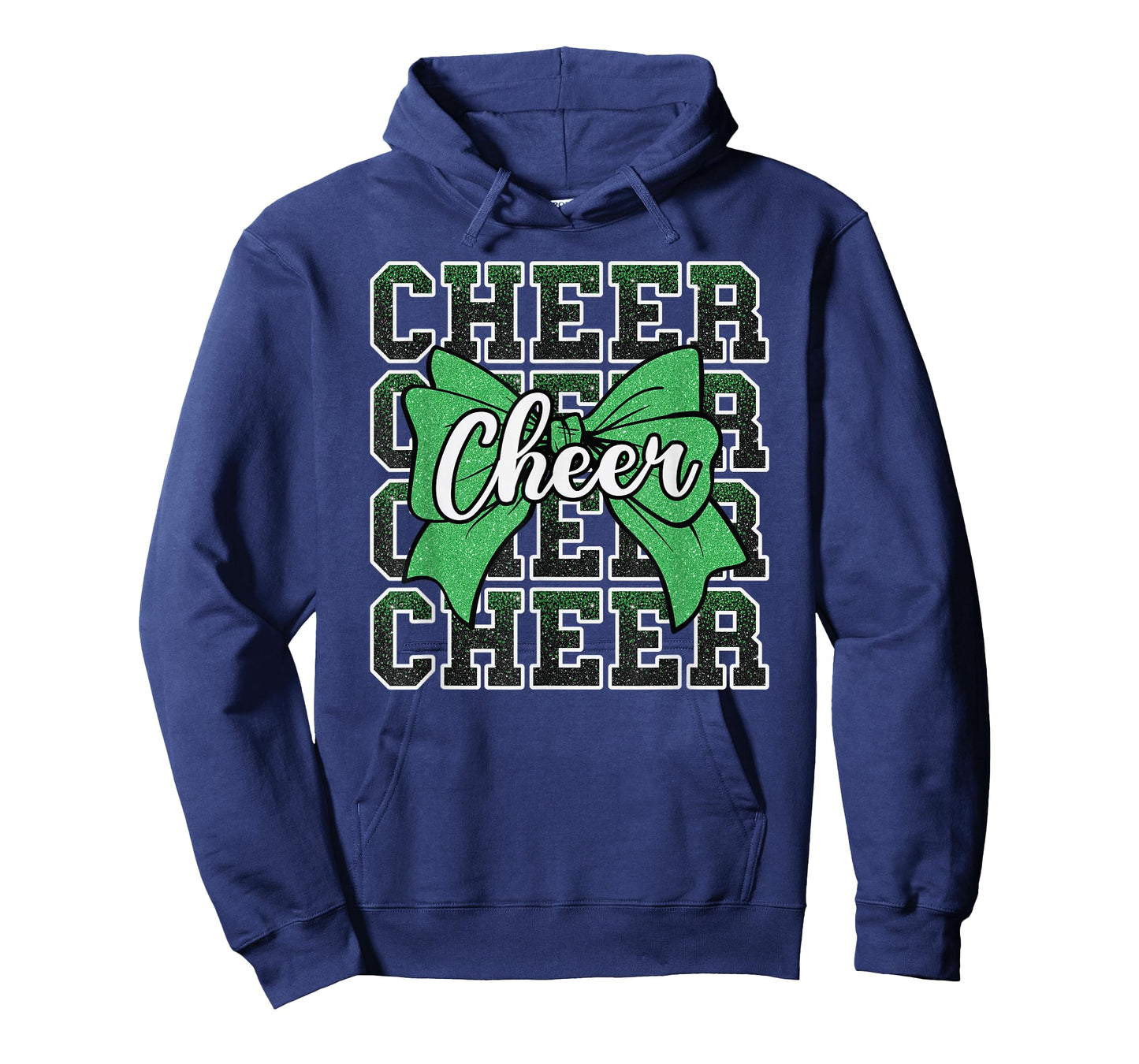 Coquette Cheer Bow Sport Cheerleader Cheerleading Green T-Shirt