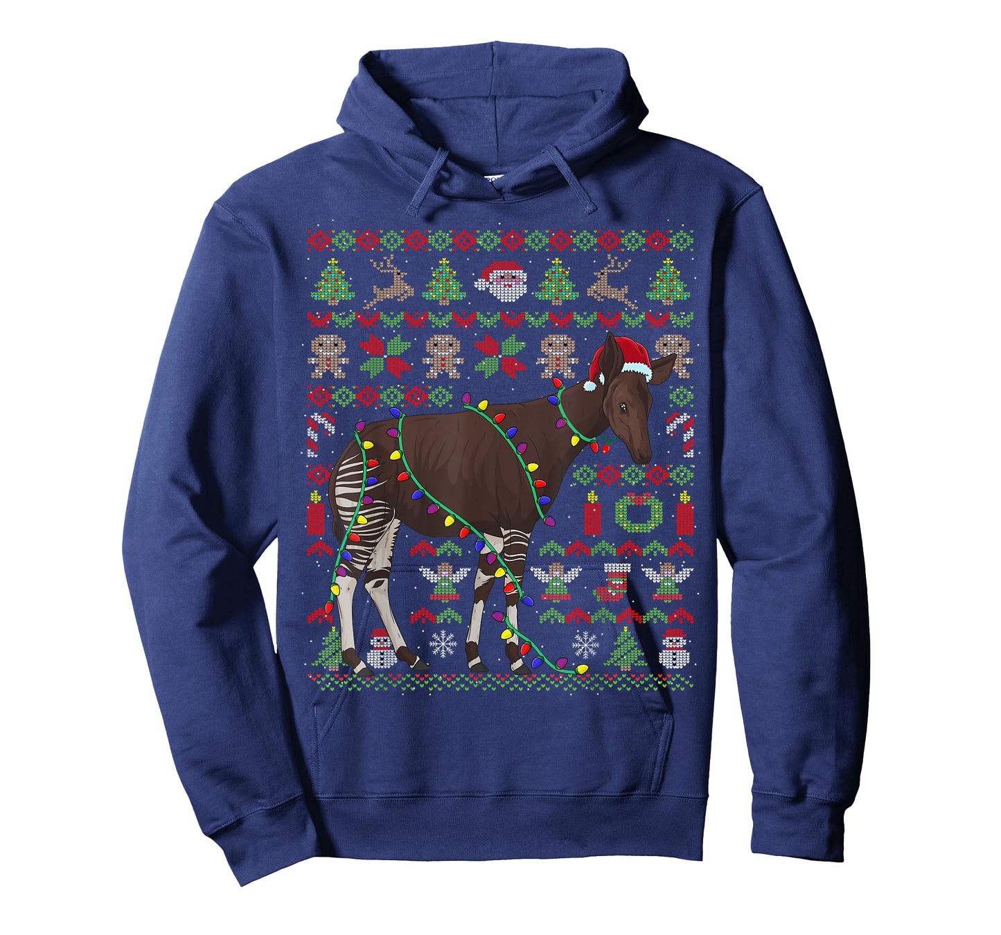 Ugly Christmas Okapi Forest Giraffe T-Shirt