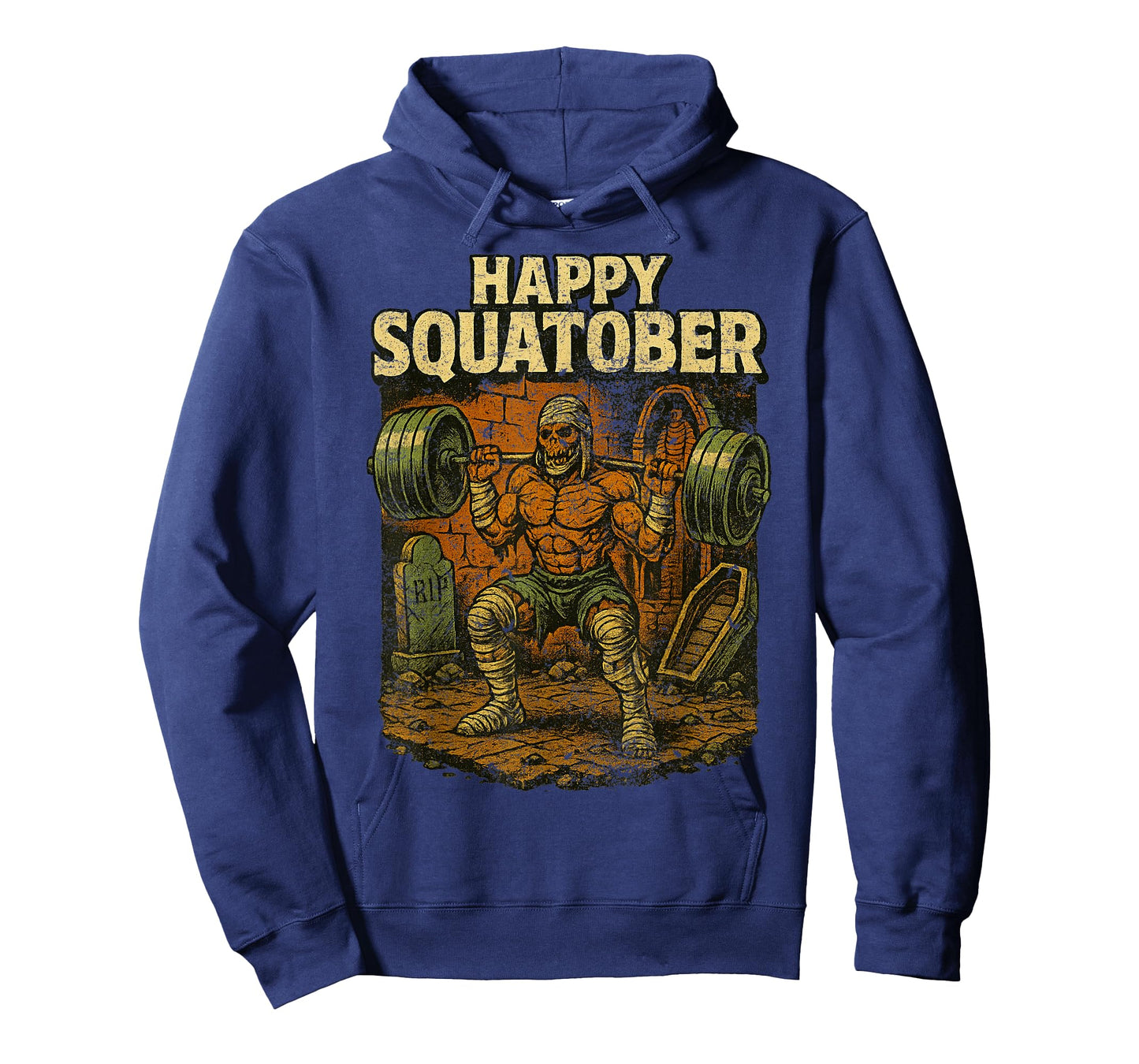 Happy Squatober Leg Day Challenge Vintage Halloween Monster T-Shirt