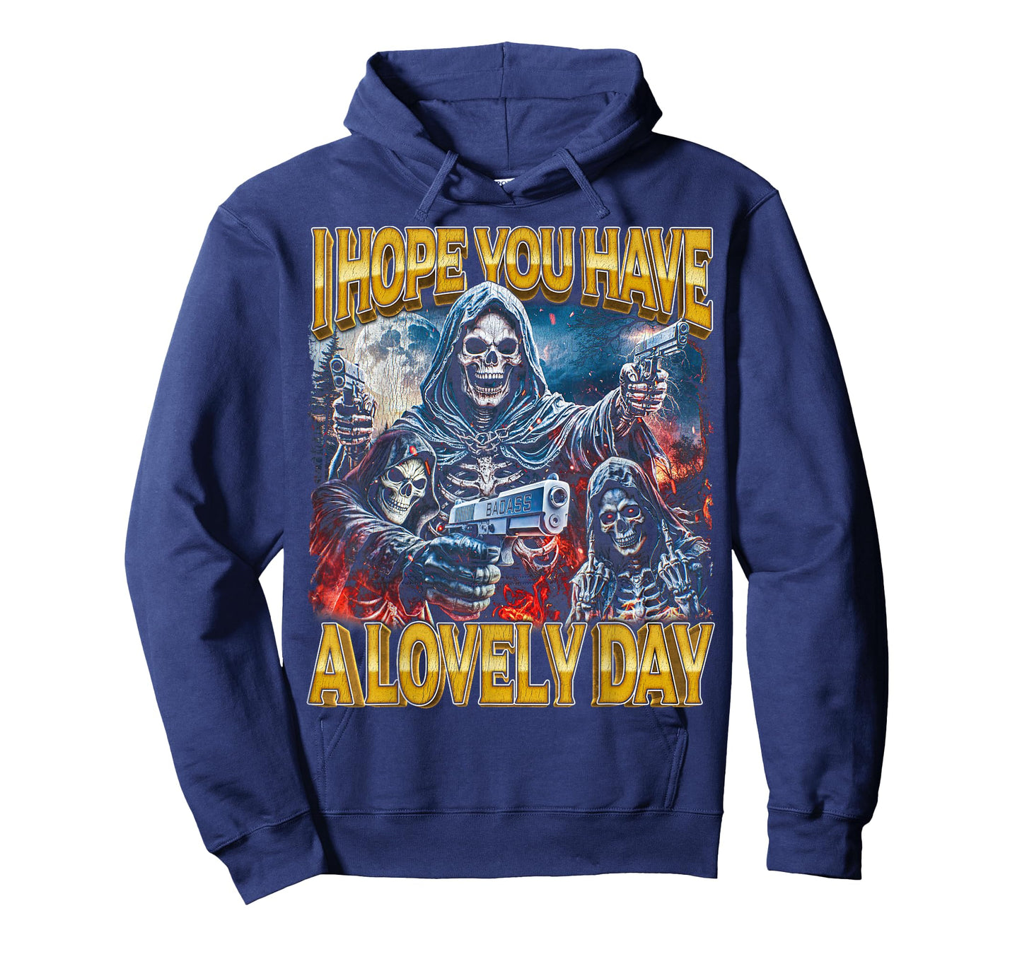 Lovely Day - 80s Horror Bootleg Cool Hard Skeleton Meme T-Shirt