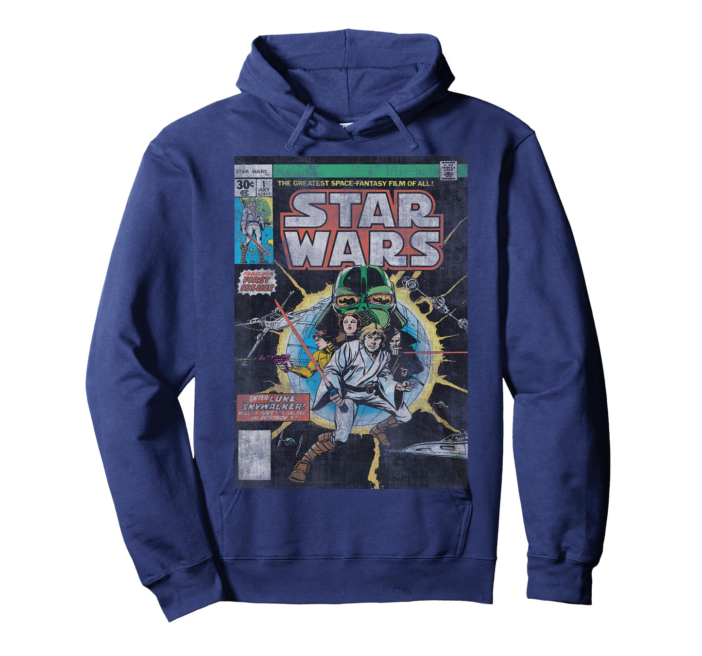 Star Wars Luke Skywalker Vintage Comic Book Cover T-Shirt