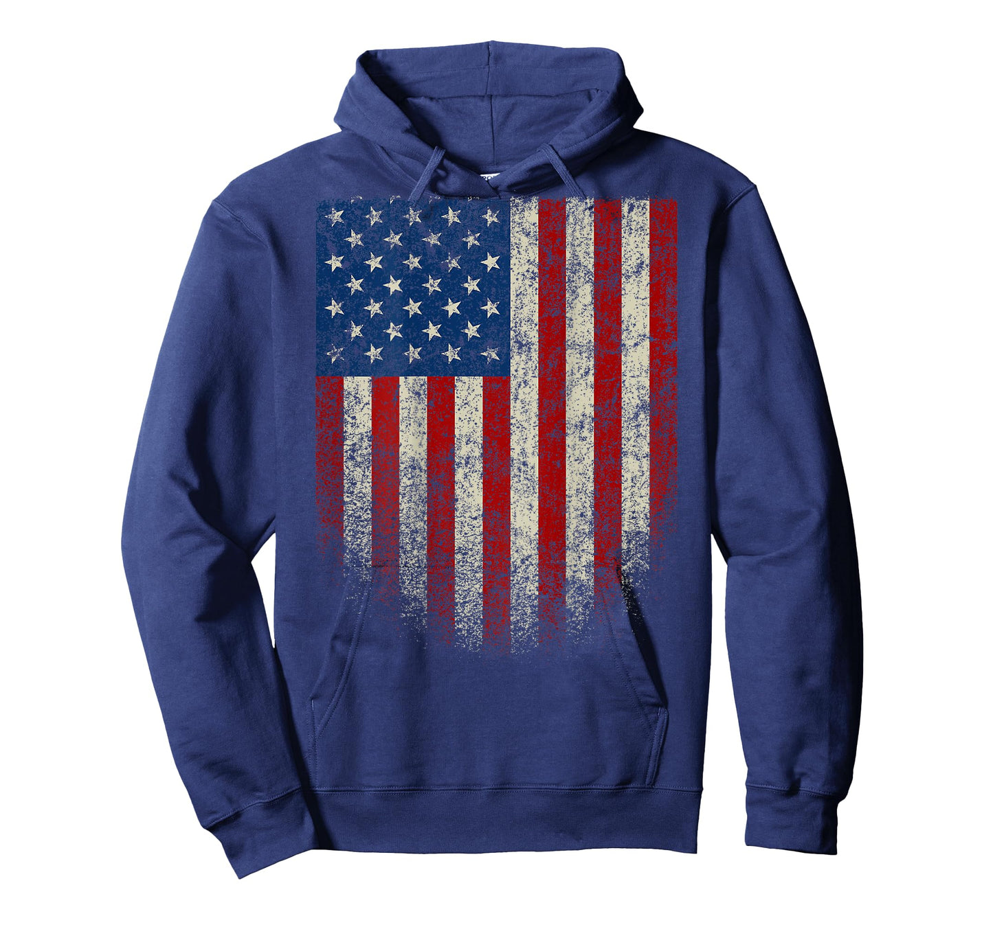 American Flag (Print on The Back) Patriotic Red White Blue T-Shirt