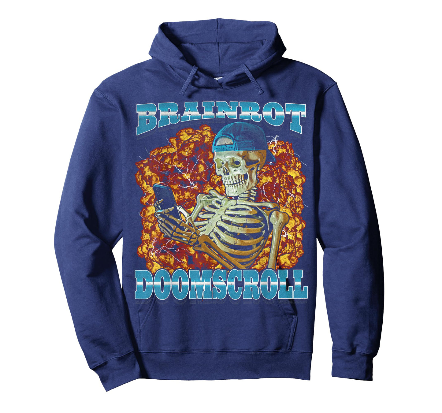 Skeleton Meme Funny Men Women Brainrot Bootleg Graphic T-Shirt