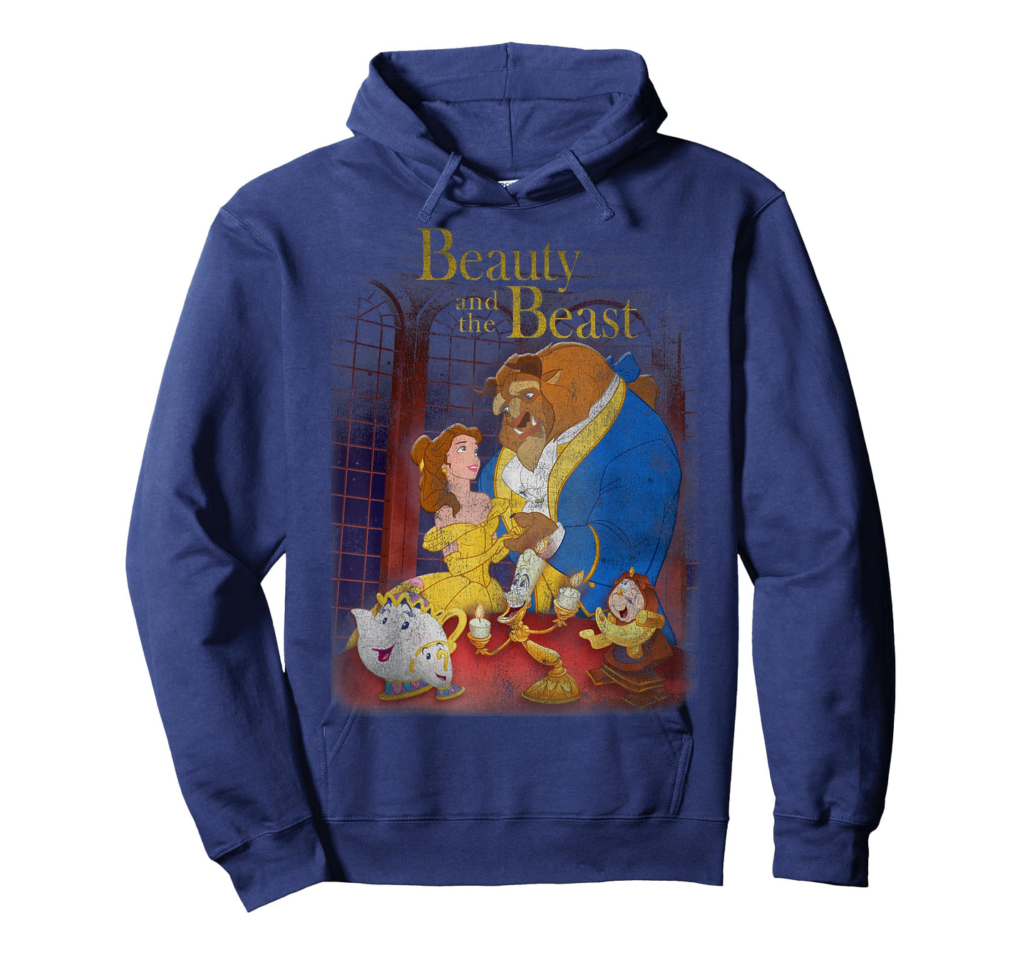 Disney Beauty And The Beast Distressed Vintage Group Shot T-Shirt