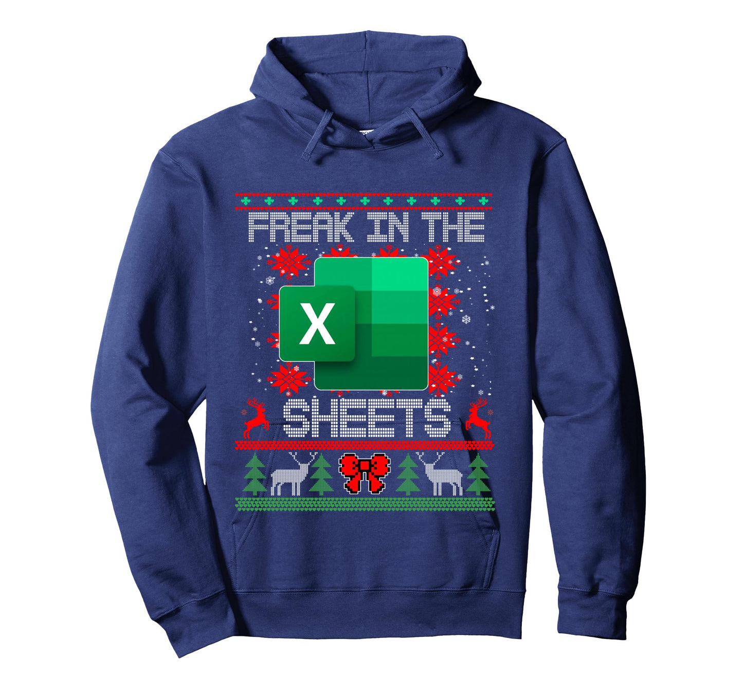 Freak In The Sheets Excel Spreadsheet Ugly Christmas Sweater Long Sleeve T-Shirt