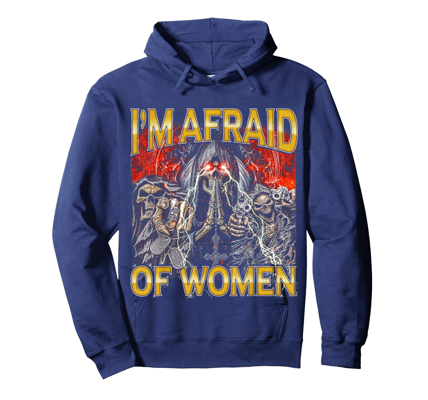 Afraid Of Women - Edgy Skeleton Bootleg Hard Skeleton Meme T-Shirt