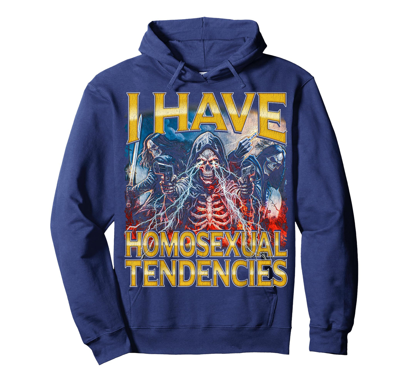 Homosexual Tendencies 80s Horror Bootleg Hard Skeleton Meme T-Shirt