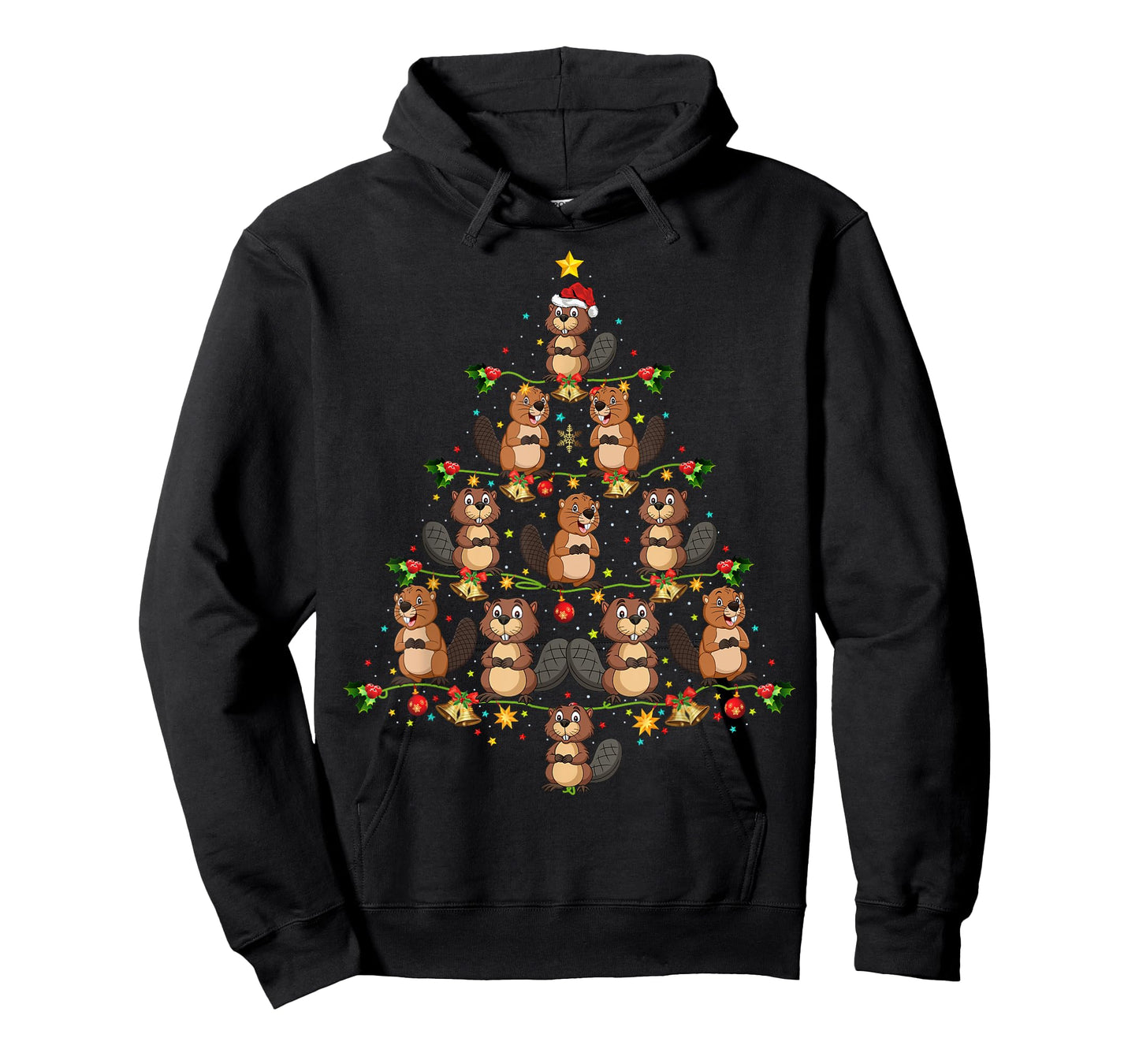 Funny Beavers Christmas Tree Gift Funny Christmas Beaver T-Shirt