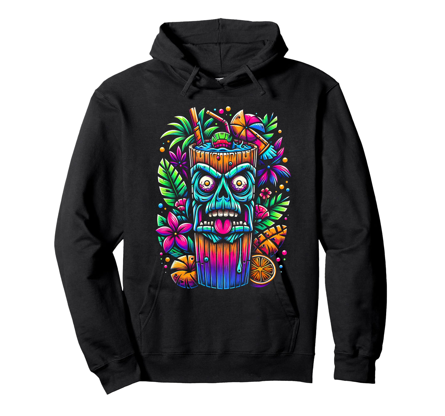 Zombie Tiki Glass Tropical Horror Fan Fun Summer Vacation Men Women T-Shirt