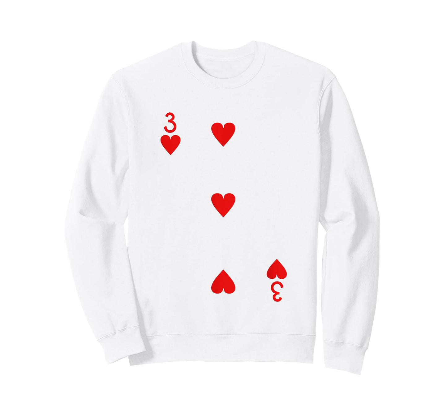 Three Of Hearts Deck Of Cards Playing Cards Halloween Poker T-Shirt