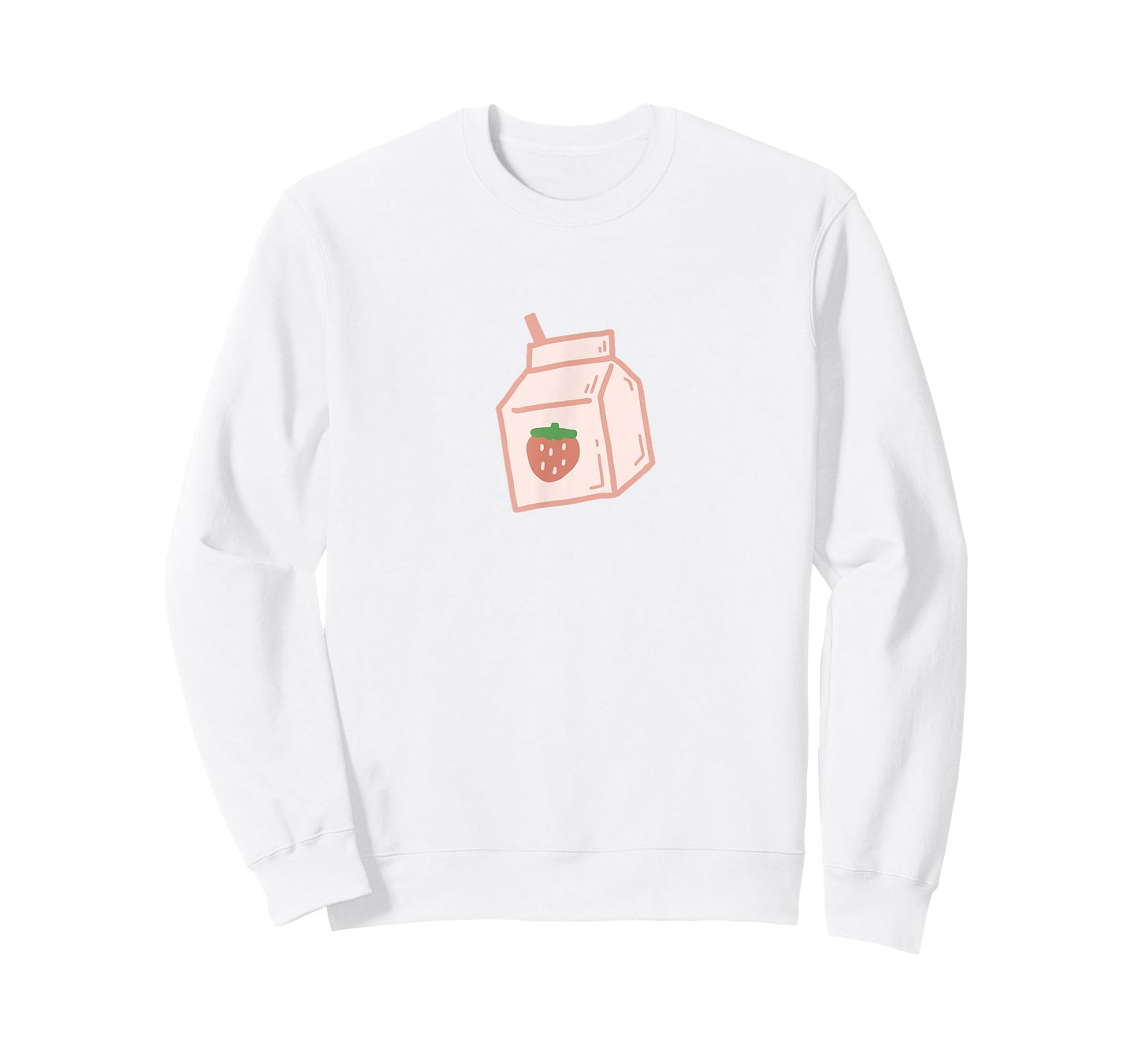 Cute Pink Strawberry Milk Carton Minimal Kawaii Aesthetic T-Shirt