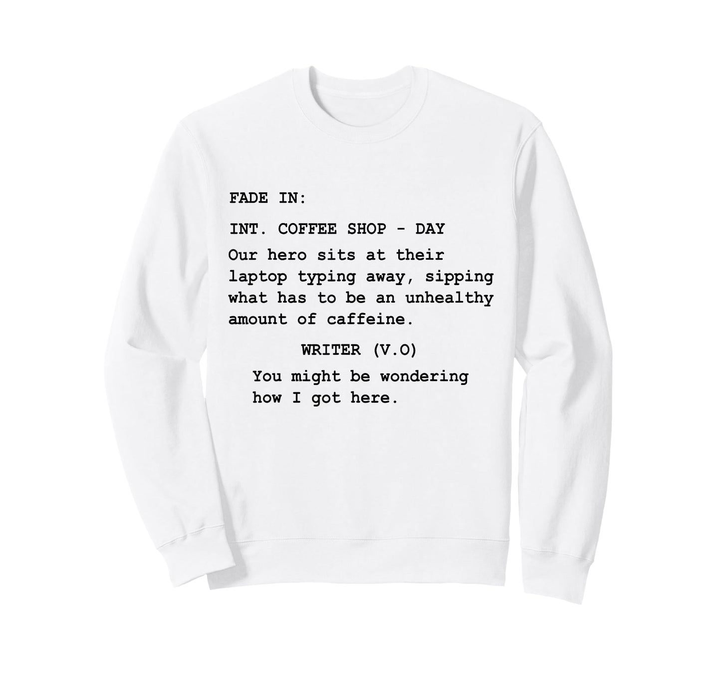 Funny Gift for Screenwriter Writing in Coffee Shop Script T-Shirt