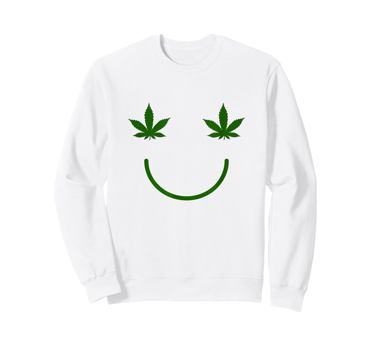 Weed Happy Face, Funny Smiling Pot Leaf T-Shirt
