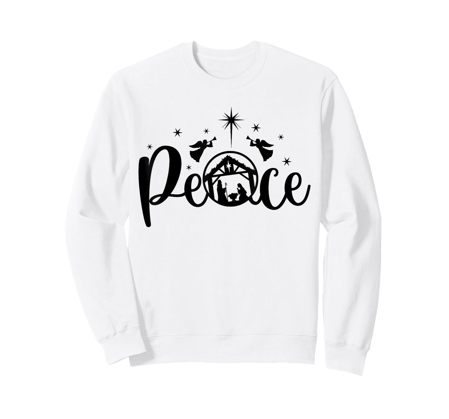 Peace Jesus Christian Christmas Nativity Scene XMAS Faith T-Shirt