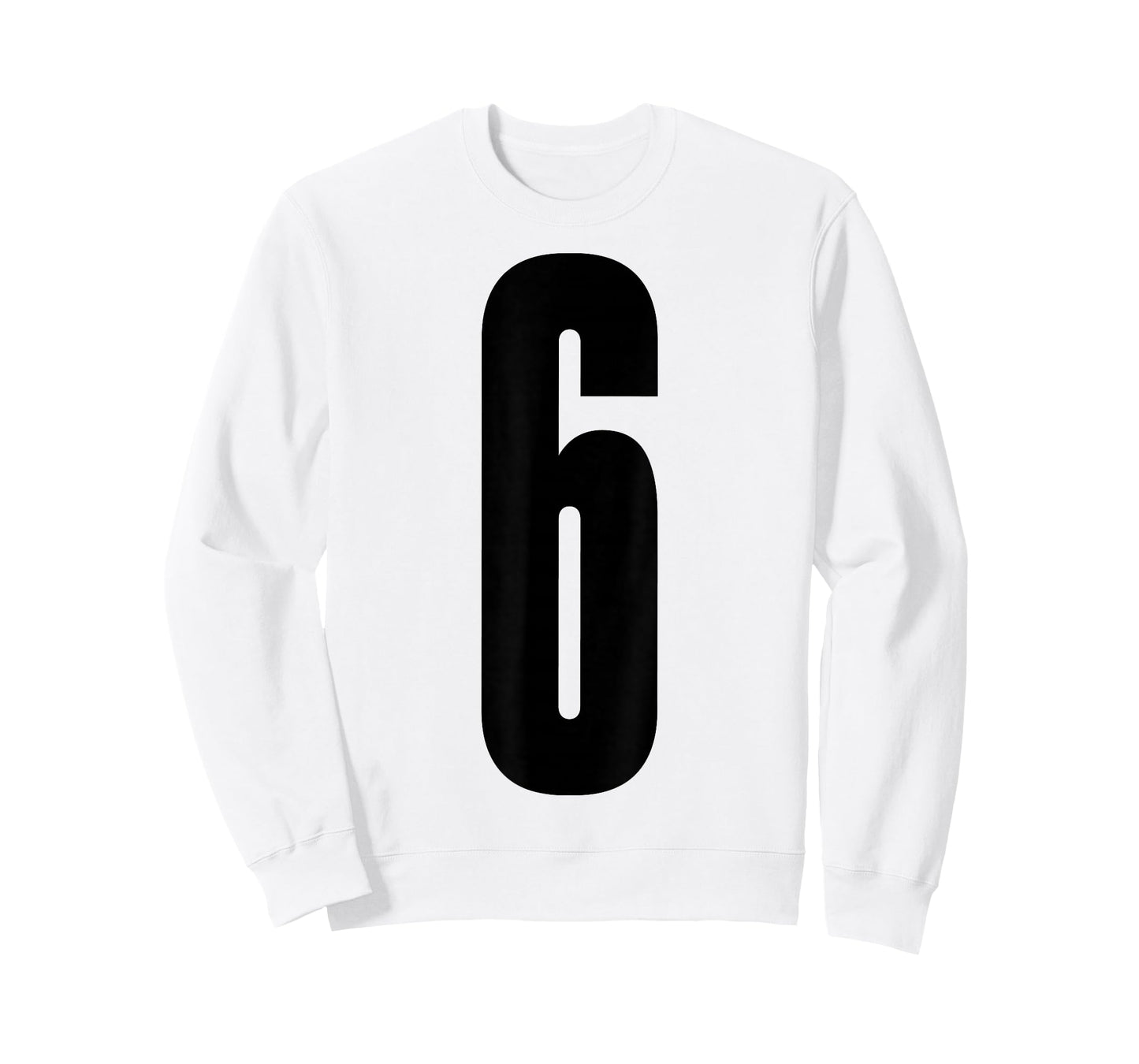 Black Sports Team Number #6 T-Shirt