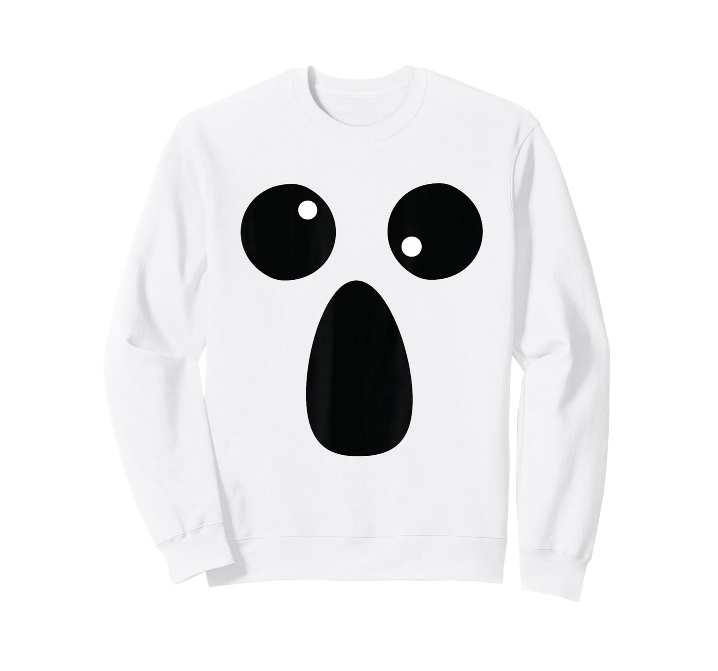 Funny Spooky Halloween Ghost Face Shirt Lazy Costume T-Shirt