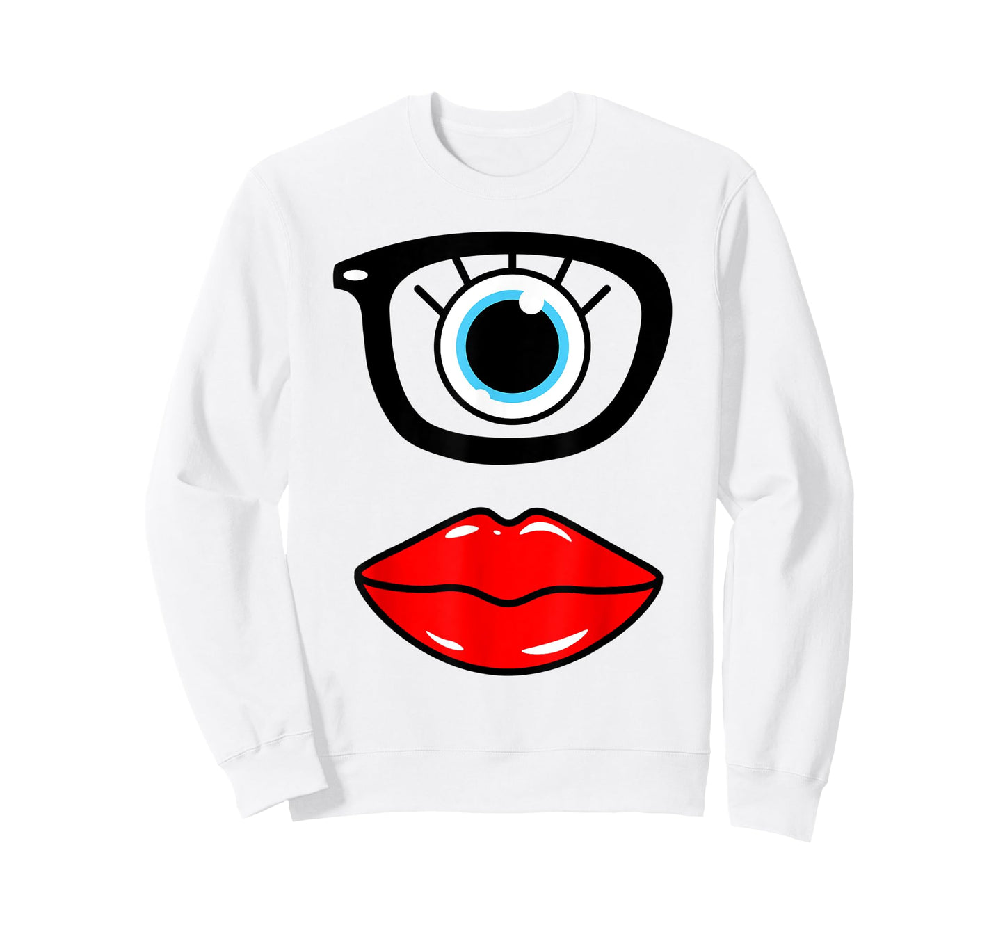 Monster Face Wearing Nerd Glasses Costume Birthday Halloween T-Shirt