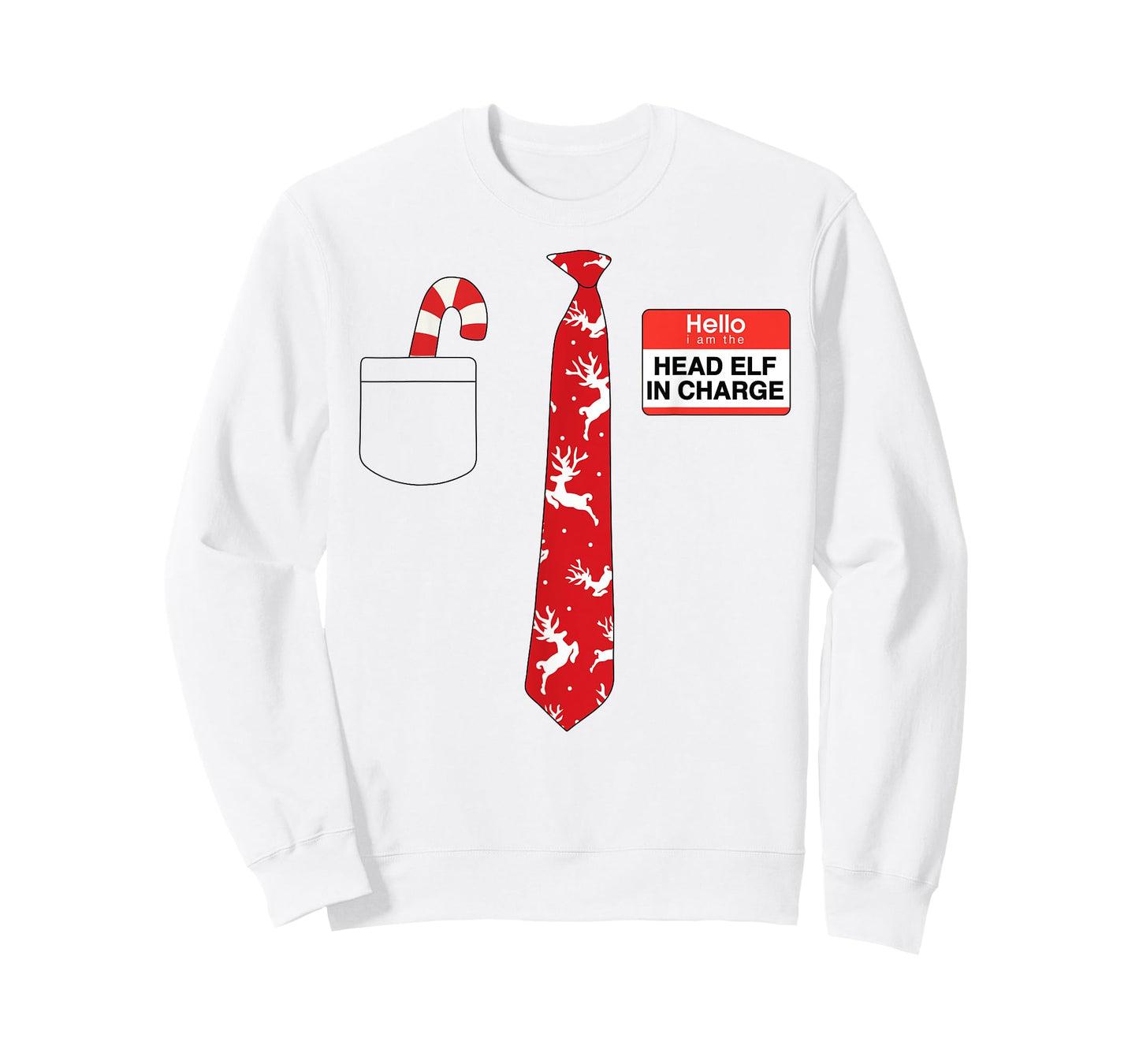 Head Elf In Charge Xmas Costume Tee Modern Santa Helper T-Shirt