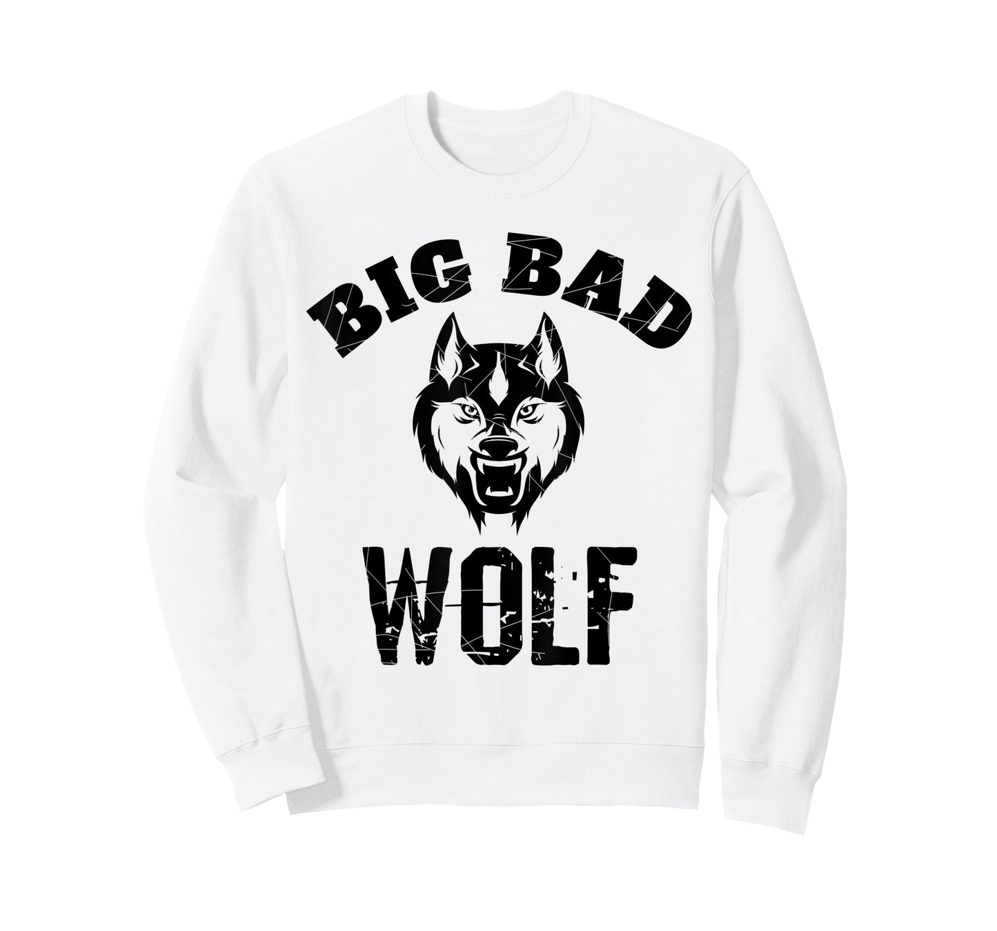 Big Bad Wolf Funny Popular Phrase Vintage Distressed T-Shirt