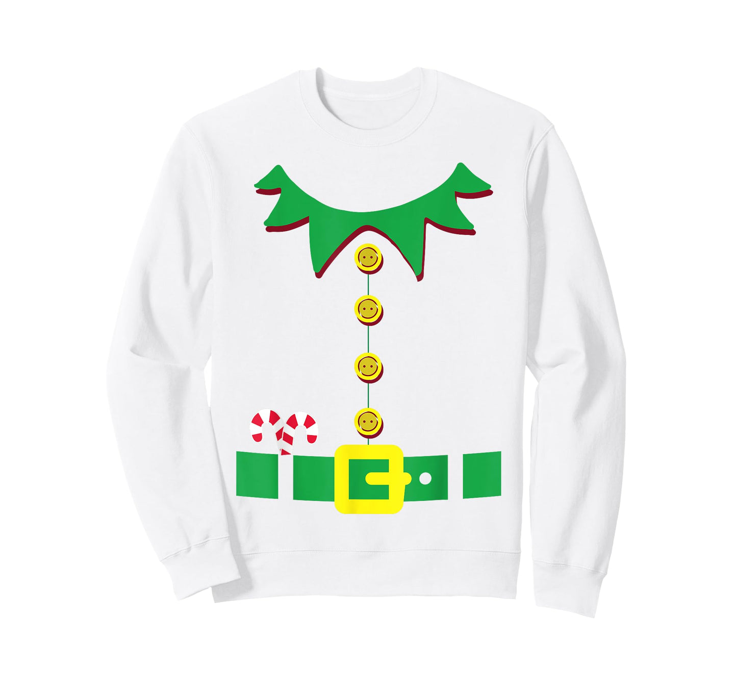 Elf Costume Santa Holiday Christmas Red T-Shirt