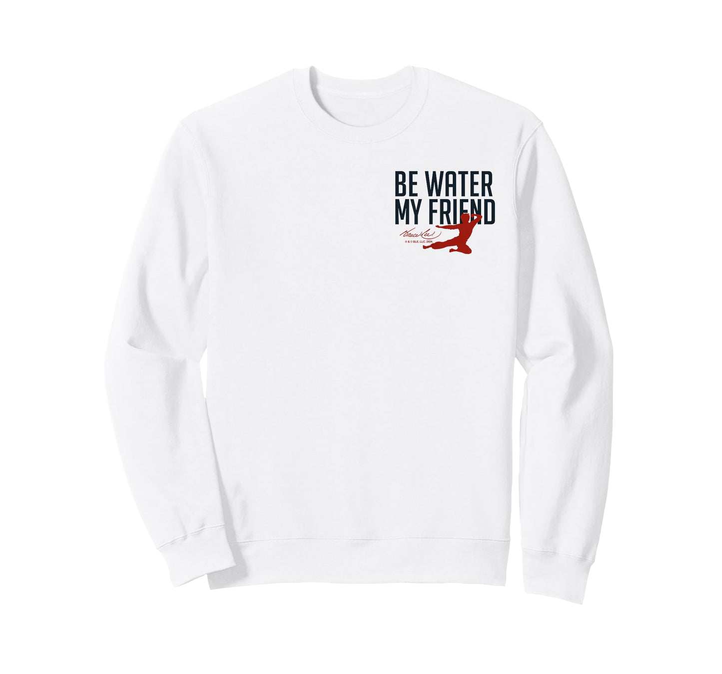 Bruce Lee Be Water My Friend Small Pocket Logo T-Shirt