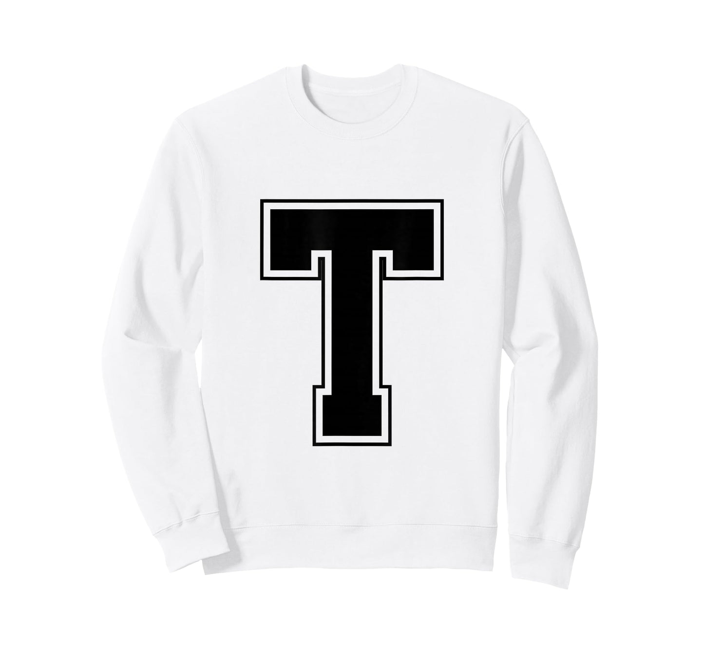 Letter T Big Bold Capital Varsity Alphabet Monogram T-Shirt