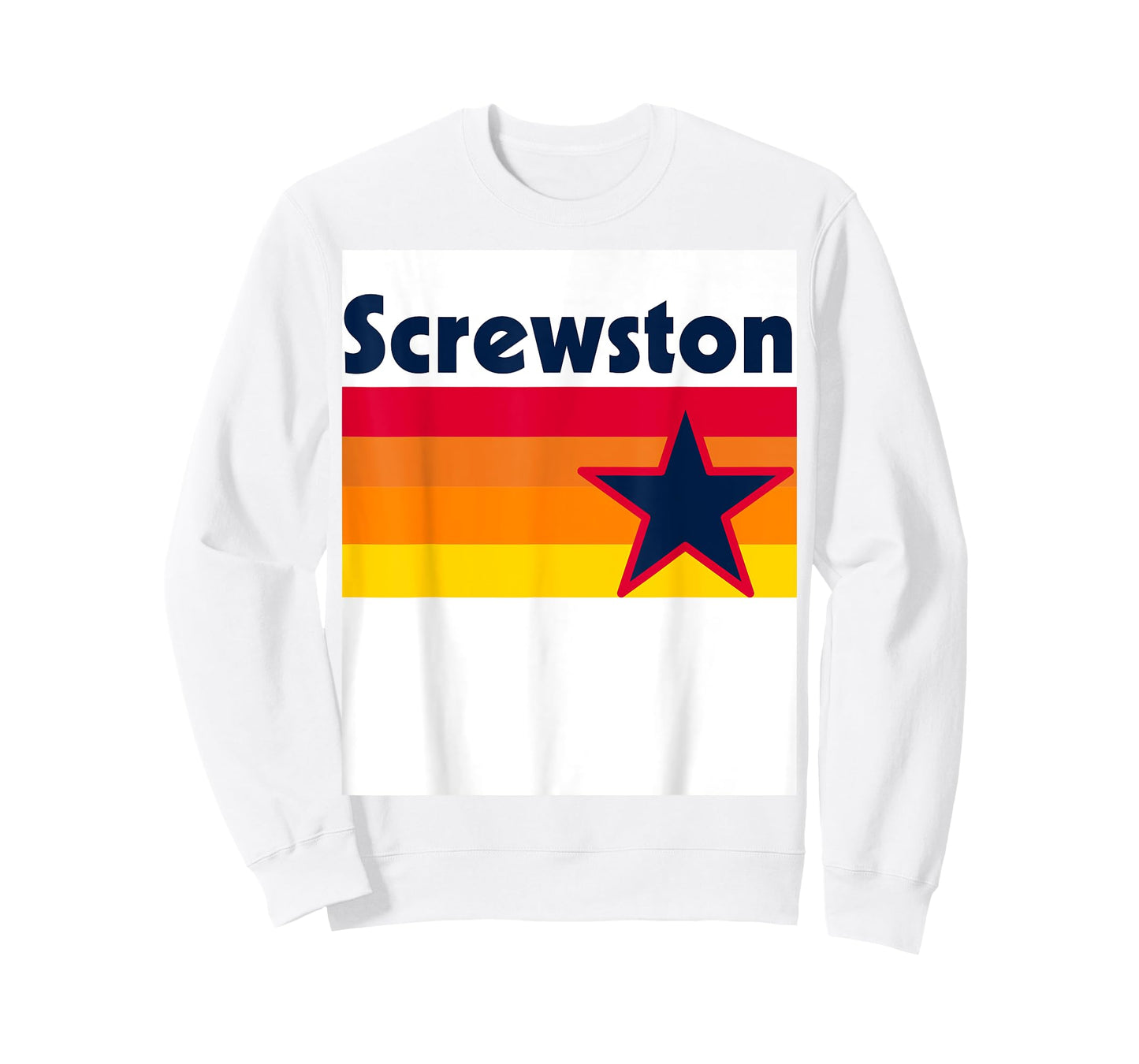Screwston Texas H-town Houston Retro White T-Shirt