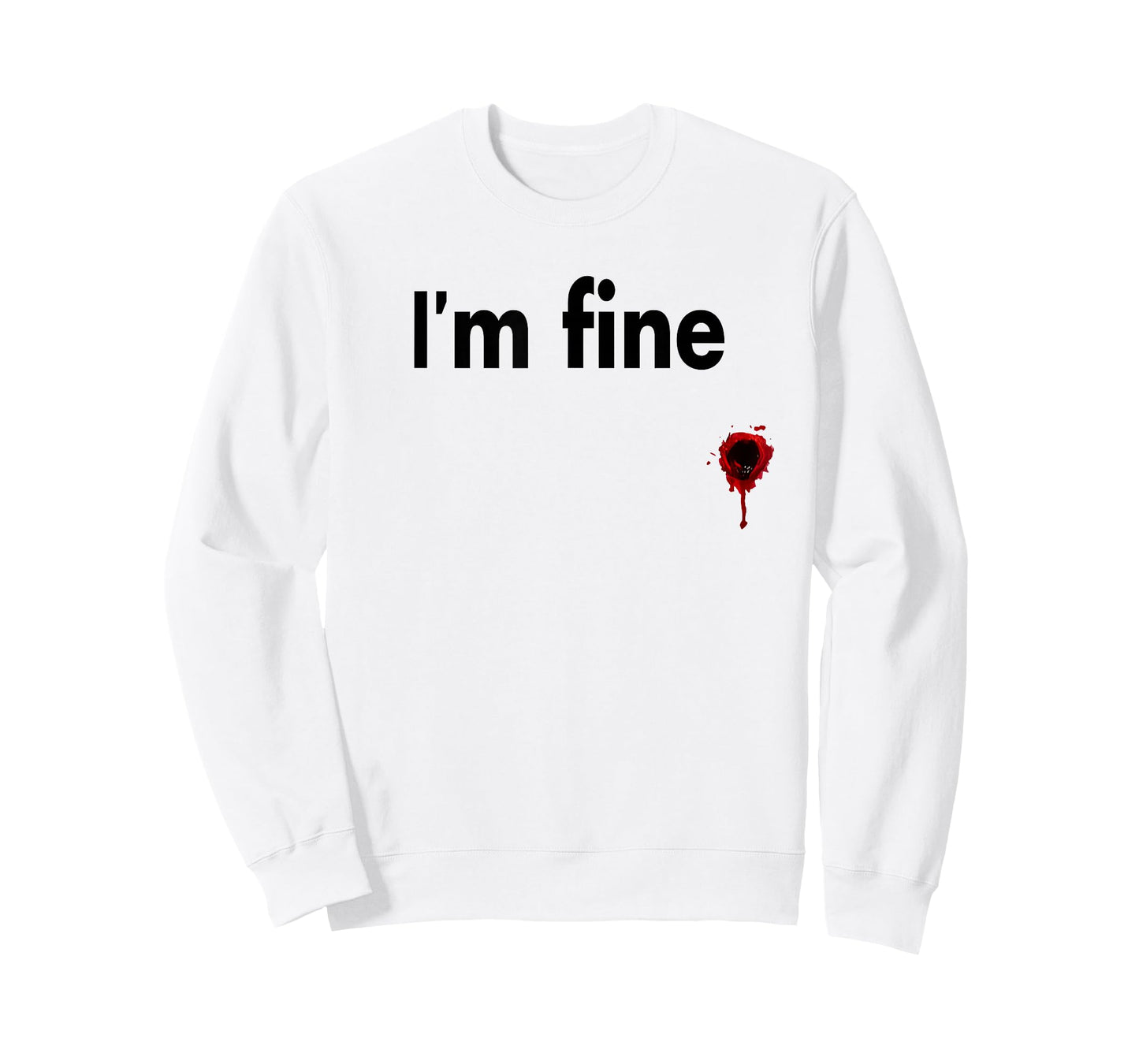 I'm Fine Bloody Funny Horror Halloween Men Women T-Shirt