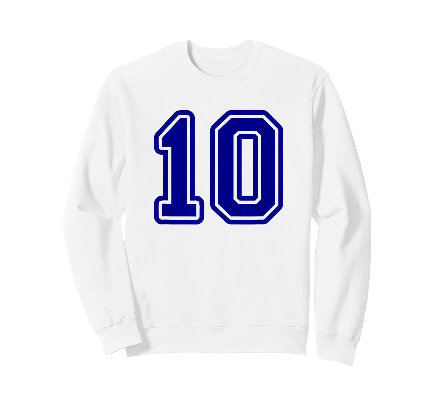 Blue Sports Team Number 10 T-Shirt