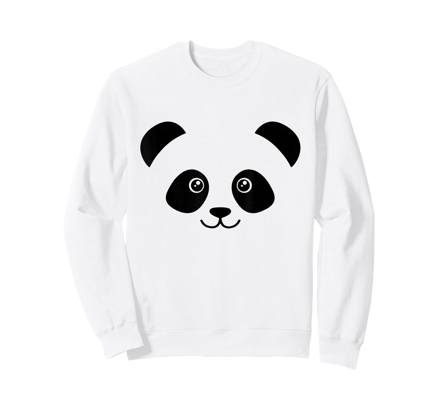 Panda Face Cute design Cute Little Panda Face T-Shirt for Women, Girls - Grey, Short Sleeve, Classic Fit, Unisex, XS/Small