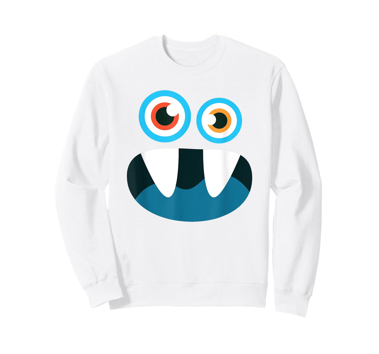 Cute Monster Face Funny Halloween Matching Costume Outfit T-Shirt