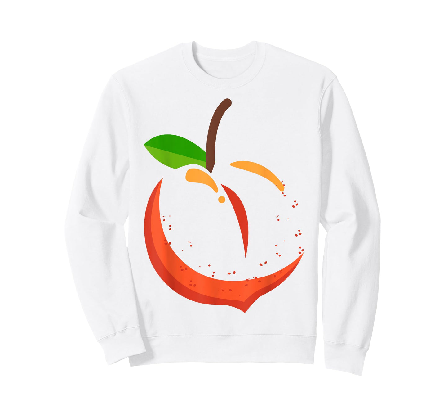 Big Peach Sliced Costume Cute Easy Vegetable Halloween Gift T-Shirt