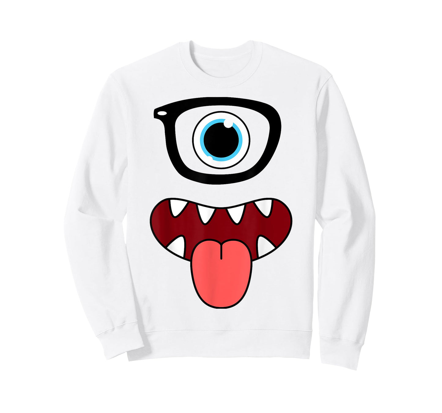 Funny Monster Face Nerd Glasses Costume Birthday Halloween T-Shirt
