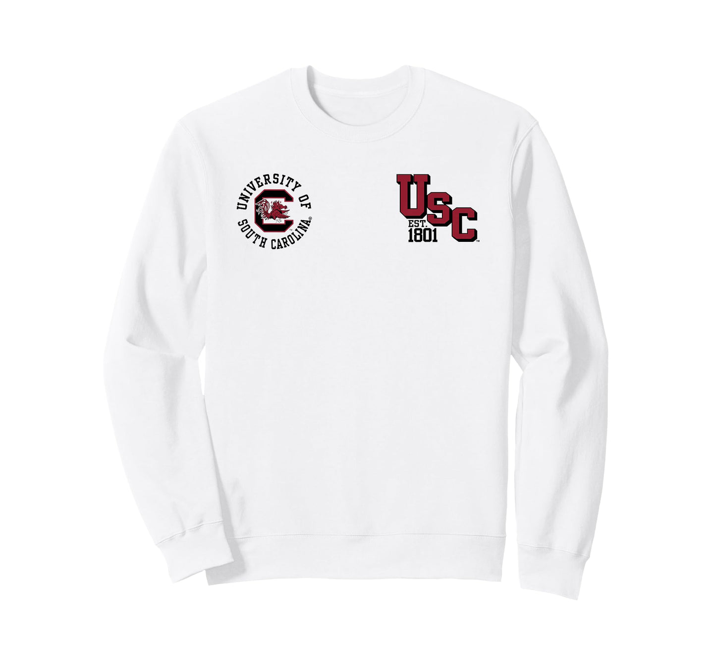 South Carolina Gamecocks Front/Back Retro White T-Shirt