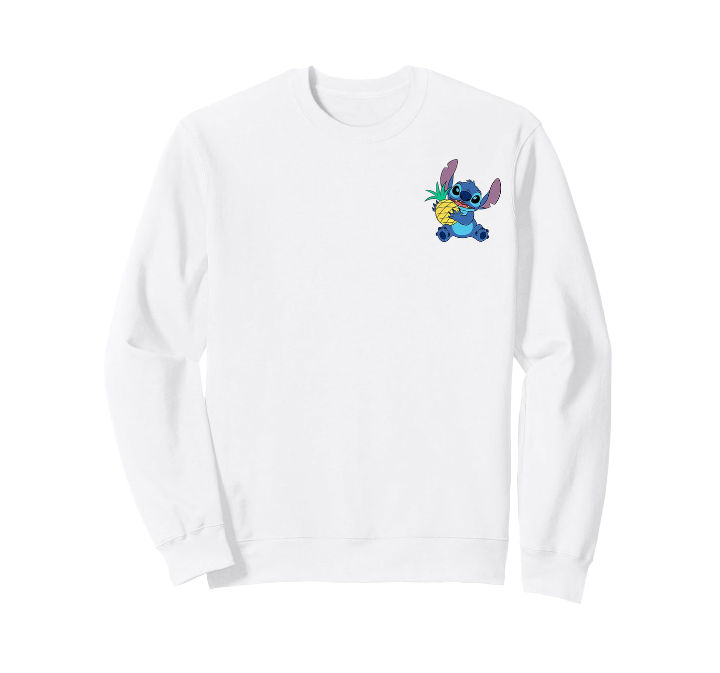 Disney Lilo & Stitch Cute Stitch With Pineapple Pocket Logo T-Shirt