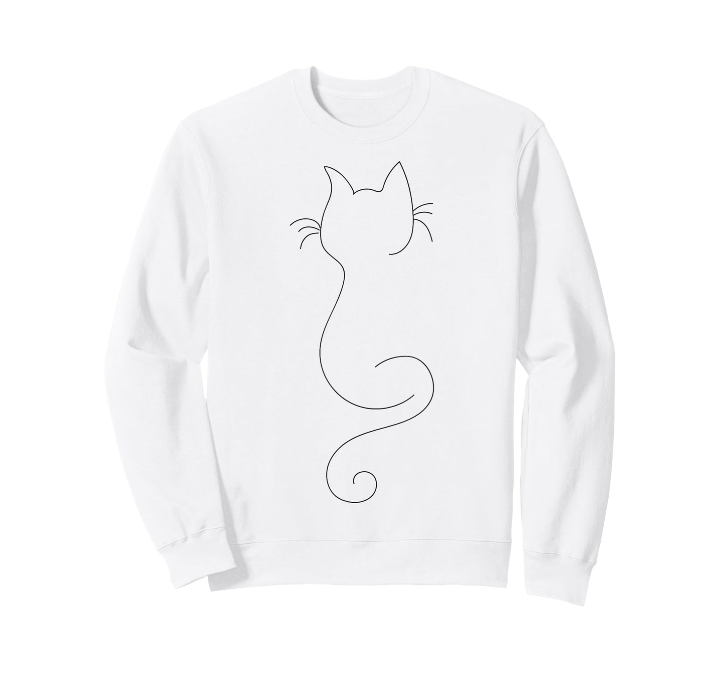 Hand Drawn One Line Art Cat T-Shirt